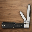 Rough Ryder Reserve Bearhead Gunstock Pocket Knife Stainless Steel Blades Black Pakkawood Handle