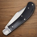 Rough Ryder Bearhead Saddle Horn Pocket Knife 440A Steel Blades Black Pakkawood Handle