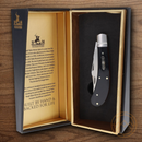 Rough Ryder Bearhead Saddle Horn Pocket Knife 440A Steel Blades Black Pakkawood Handle