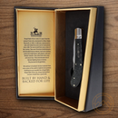 Rough Ryder Bearhead Saddle Horn Pocket Knife 440A Steel Blades Black Pakkawood Handle