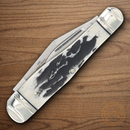 Rough Ryder Whittler Pocket Knife Stainless Steel Blades Black Bone Handle