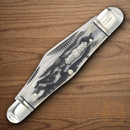 Rough Ryder Whittler Pocket Knife Stainless Steel Blades Black Bone Handle