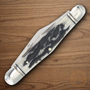 Rough Ryder Whittler Pocket Knife Stainless Steel Blades Black Bone Handle