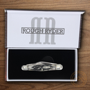 Rough Ryder Whittler Pocket Knife Stainless Steel Blades Black Bone Handle