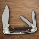 Rough Ryder Whittler Pocket Knife Stainless Steel Blades Imitation Tortoise Shell Handle.