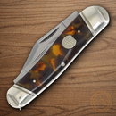 Rough Ryder Whittler Pocket Knife Stainless Steel Blades Imitation Tortoise Shell Handle.