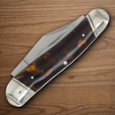 Rough Ryder Whittler Pocket Knife Stainless Steel Blades Imitation Tortoise Shell Handle.