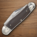 Rough Ryder Whittler Tater Skin Pocket Knife Stainless Steel Blades Brown Micarta Handle.