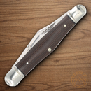 Rough Ryder Whittler Tater Skin Pocket Knife Stainless Steel Blades Brown Micarta Handle.