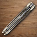 Rough Ryder Whittler Tater Skin Pocket Knife Stainless Steel Blades Brown Micarta Handle.