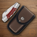 Rough Ryder Double Lockhorn Pocket Knife Stainless Steel Blades Red Micarta Handle.