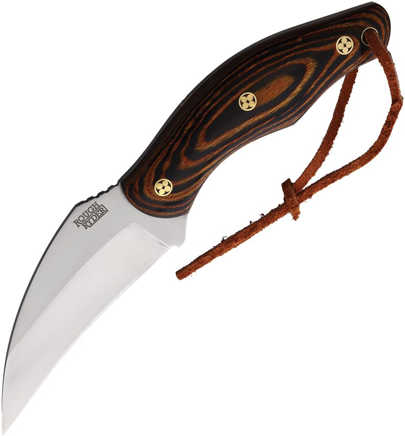 Rough Ryder Fixed Knife 3.5" Stainless Steel Full Tang Blade Black And Brown Pakkawood Handle 2584 -Rough Ryder - Survivor Hand Precision Knives & Outdoor Gear Store