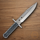 Rough Ryder Survival Fixed Knife 7.5" D2 Tool Steel Blade Green Aluminum Handle.