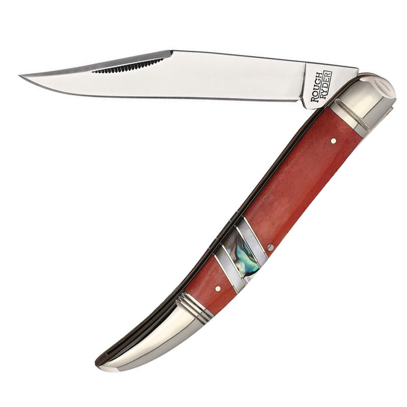 Rough Ryder Large Toothpick Folding Knife Stainless Steel Clip Blade Red Smooth Bone Handle 2588 -Rough Ryder - Survivor Hand Precision Knives & Outdoor Gear Store