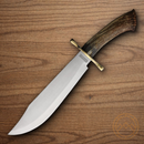 Rough Ryder Fixed Knife 10.75" Stainless Steel Blade Crown Stag Handle.