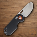 Rough Ryder Folding Knife 2" 440 Steel Blade Black Aluminum Handle.