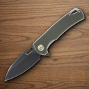 Rough Ryder Linerlock Folding Knife 3" Stainless Steel Blade Green G10 Handle.