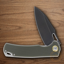 Rough Ryder Linerlock Folding Knife 3" Stainless Steel Blade Green G10 Handle.