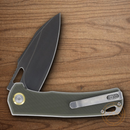 Rough Ryder Linerlock Folding Knife 3" Stainless Steel Blade Green G10 Handle.