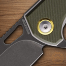 Rough Ryder Linerlock Folding Knife 3" Stainless Steel Blade Green G10 Handle.