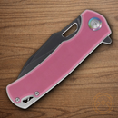 Rough Ryder Linerlock Folding Knife 3" Stainless Steel Blade Pink G10 Handle.