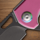 Rough Ryder Linerlock Folding Knife 3" Stainless Steel Blade Pink G10 Handle.