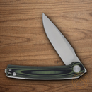 Rough Ryder Linerlock Folding Knife 3.25" 440 Steel Blade Black/Green G10 Handle.
