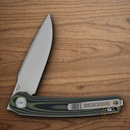 Rough Ryder Linerlock Folding Knife 3.25" 440 Steel Blade Black/Green G10 Handle.