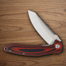 Rough Ryder Linerlock Folding Knife 3.25" 440 Steel Blade Red/Black G10 Handle.