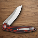 Rough Ryder Linerlock Folding Knife 3.25" 440 Steel Blade Red/Black G10 Handle.