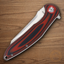 Rough Ryder Linerlock Folding Knife 3.25" 440 Steel Blade Red/Black G10 Handle.
