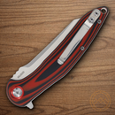 Rough Ryder Linerlock Folding Knife 3.25" 440 Steel Blade Red/Black G10 Handle.