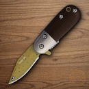 Rough Ryder Tater Tot Folding Knife 1.38" Stainless Steel Blade Brown Micarta Handle.