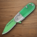 Rough Ryder Angry Lightning Bug Folding Knife 1.38" Stainless Steel Blade Green Acrylic Handle.