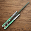 Rough Ryder Angry Lightning Bug Folding Knife 1.38" Stainless Steel Blade Green Acrylic Handle.