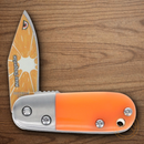 Rough Ryder Mean Tangerine Folding Knife 1.38" Stainless Steel Blade Orange Acrylic Handle.