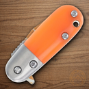 Rough Ryder Mean Tangerine Folding Knife 1.38" Stainless Steel Blade Orange Acrylic Handle.