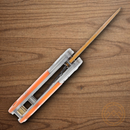 Rough Ryder Mean Tangerine Folding Knife 1.38" Stainless Steel Blade Orange Acrylic Handle.