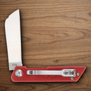 Rough Ryder Vibe Slip Folding Knife 2.25" Stainless Steel Blade Red G10 Handle.