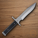 Rough Ryder Combat Fixed Knife 7.5" Stainless Steel Blade Black G10 Handle.