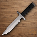 Rough Ryder Combat Fixed Knife 7.5" Stainless Steel Blade Black G10 Handle.