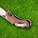 Rough Ryder Linerlock Folding Knife 3.75" D2 Tool Steel Blade Brown Micarta Handle.