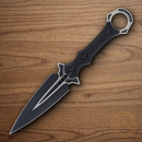 Rough Ryder Fixed Dagger 4.25" Stainless Steel Blade Black G10 Handle.