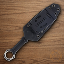 Rough Ryder Fixed Dagger 4.25" Stainless Steel Blade Black G10 Handle.