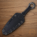 Rough Ryder Fixed Dagger 4.25" Stainless Steel Blade Black G10 Handle.
