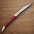Rough Ryder Long Rifle Large Toothpick Folding Knife Stainless Steel Blades Red Bone Handle.