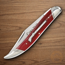Rough Ryder Long Rifle Large Toothpick Folding Knife Stainless Steel Blades Red Bone Handle.