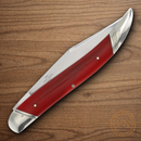 Rough Ryder Long Rifle Large Toothpick Folding Knife Stainless Steel Blades Red Bone Handle.