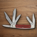 Rough Ryder Long Rifle Stockman Pocket Knife Stainless Steel Blades Red Bone Handle.