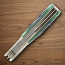 Rough Ryder Bluegill Barlow Pocket Knife Stainless Steel Blades Blue/Green Bone Handle.